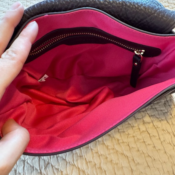 NWOT Arlington Milne Zara Saddle Bag in Purple/Plum, Gold Hardware, Pink Lining - Picture 6 of 12